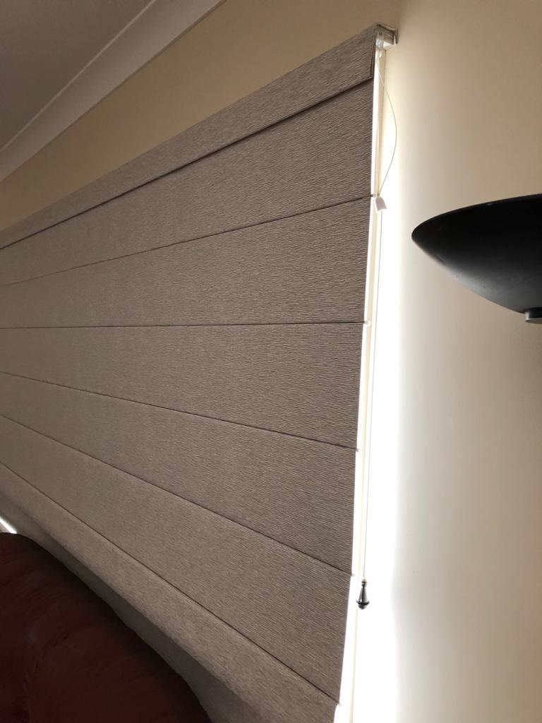 Roman blinds installed