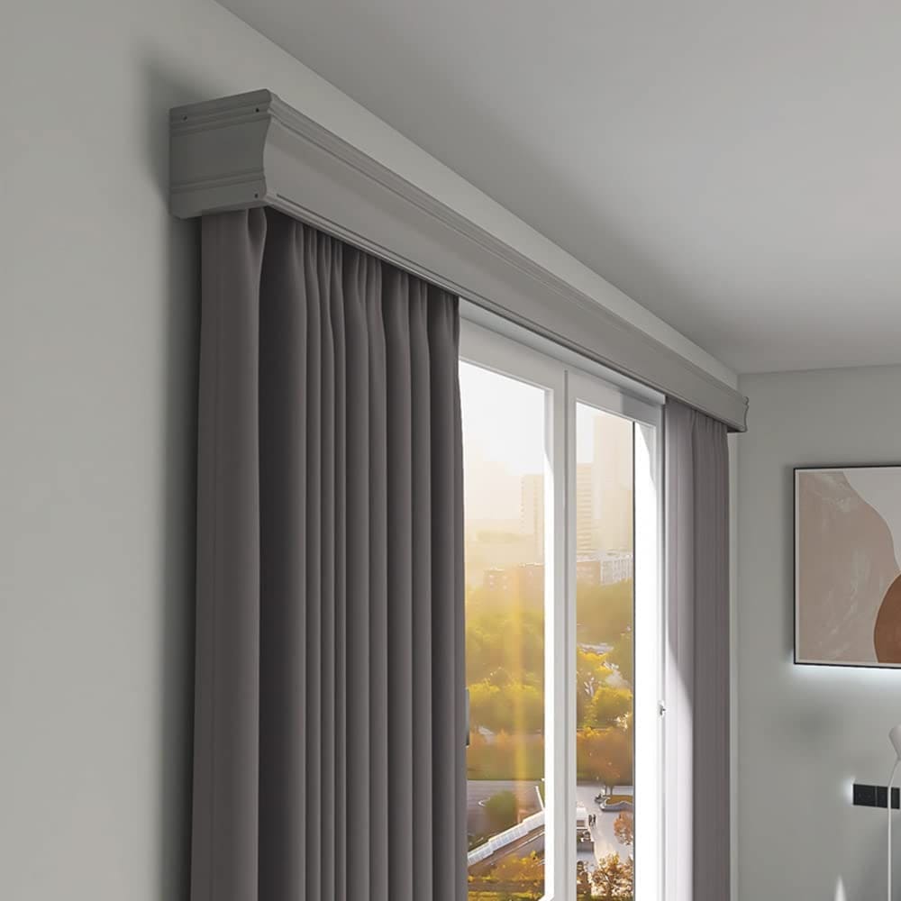 Blockout curtains in a bedroom