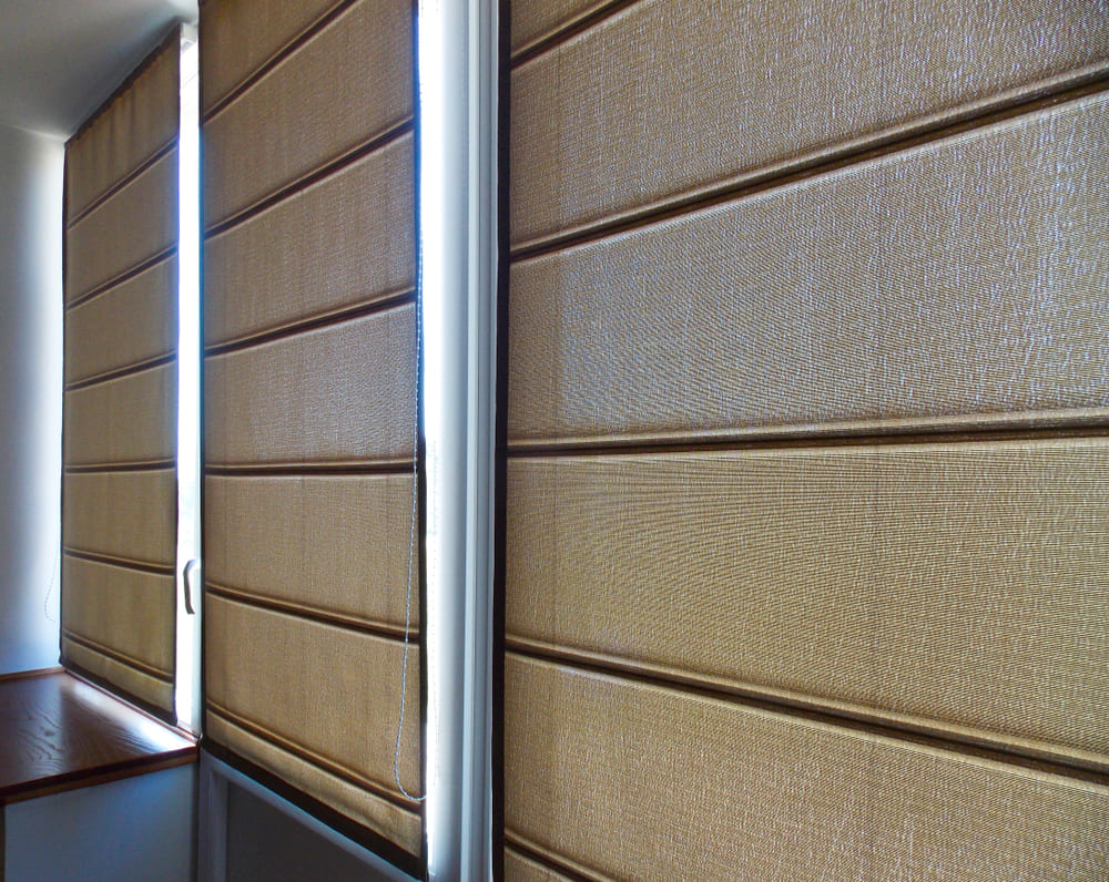 Roman blind detail in warm light